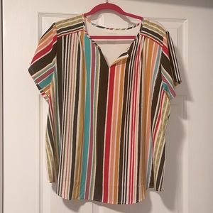 Chiffon and knit Van Husen women’s work top